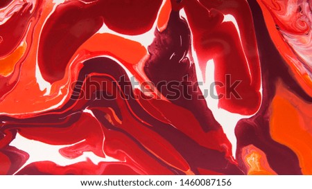 Creative abstract handpainting background with coral stains, panorama