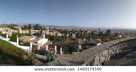 Landscape taken in panoramic mode in Granada
