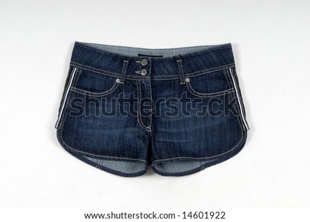 Jeans shorts isolated on a background