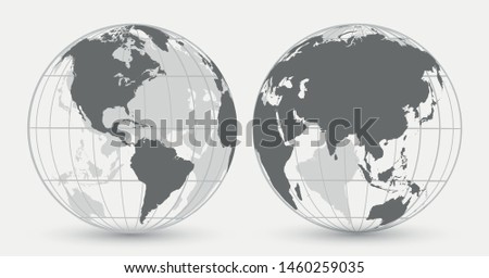 Earth globe icon. 3d planet earth.