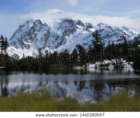 Mount Shuksan, picture lake, washington