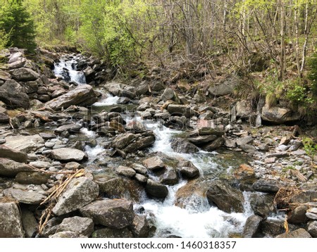 The creek Ri di Cröis, Piano di Peccia (The Maggia Valley or Valle Maggia or Maggiatal) - Canton of Ticino, Switzerland