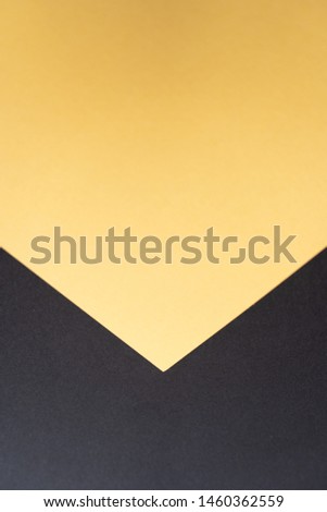 Blank gold and black geometric vertical background. Layout for business, posters and banners.