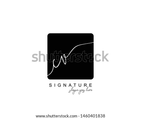 Initial CV beauty monogram and elegant logo design, handwriting logo of initial signature, wedding, fashion, floral and botanical with creative template.