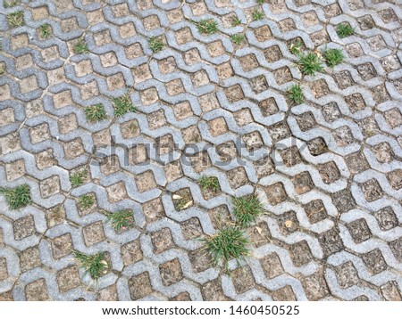 Old sidewalk block floor texture pattern background