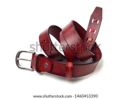Leather Belt on white background