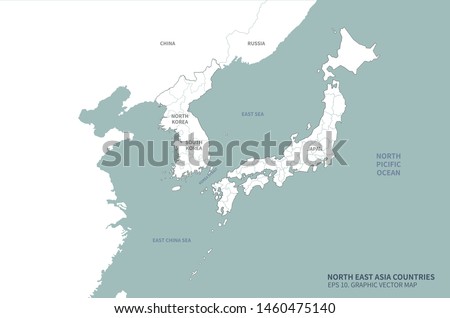 graphic vector east sea map of korea.
south korea map  Royalty-Free Stock Photo #1460475140