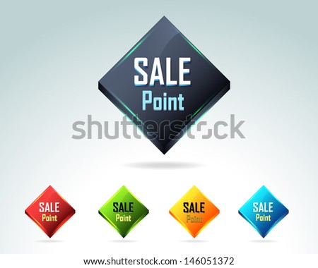 Sale Point Button/Icon Multicolored