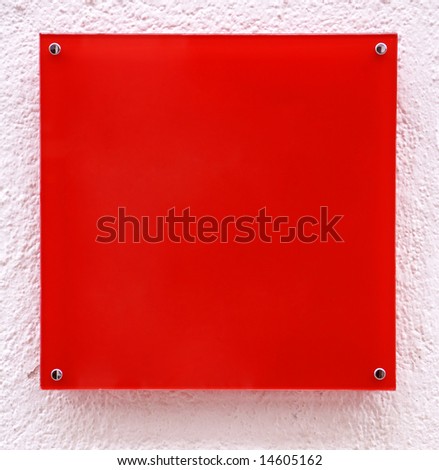 a photo of red quadrate with pink frame