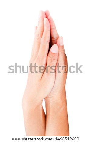 Woman Hands isolated on white background. This had clipping path.