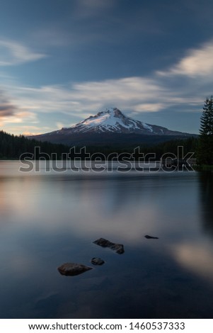 This is the picture of Mount Hood at Trilliuam Lake Portland Oregon