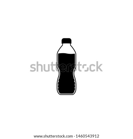 Bottle water icon design with modern flat trendy style. Bottle icon in white isolated background.