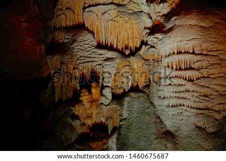 Aynaligol, located in the Aydincik district of Mersin, is a natural wonder. Gilindire cave. Royalty-Free Stock Photo #1460675687