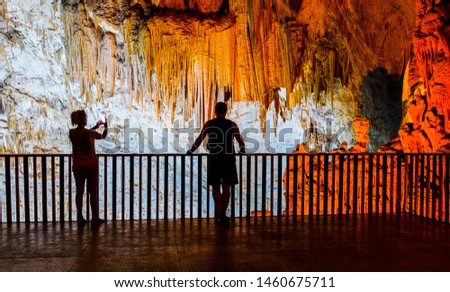 Aynaligol, located in the Aydincik district of Mersin, is a natural wonder. Gilindire cave. Royalty-Free Stock Photo #1460675711