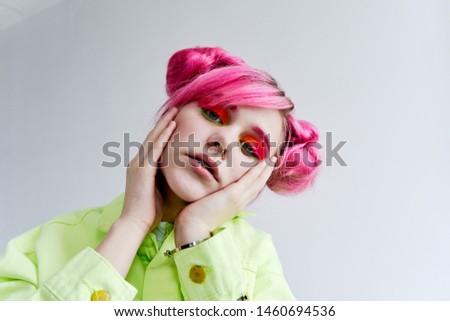 woman with hair makeup portrait