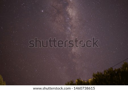 Beautiful astrophotography milky way thousand of stars galaxy universe outerspace clear night sky infinity focus 