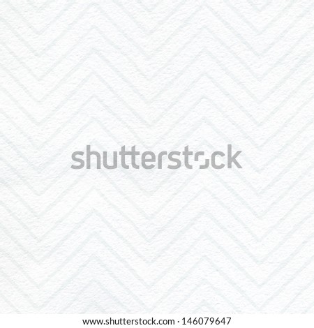 White paper texture with chevron pattern. Abstract watercolor paper background