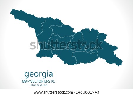 georgia map High Detailed on white background. Abstract design vector illustration eps 10