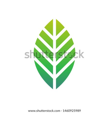 Leaves with abstract shapes. Modern logo design for businesses related to nature.