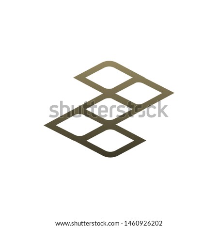 Net geometry with unique shapes. A logo for your brand and business.