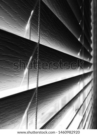 Sunlight attempting to get through the blinds in black and white