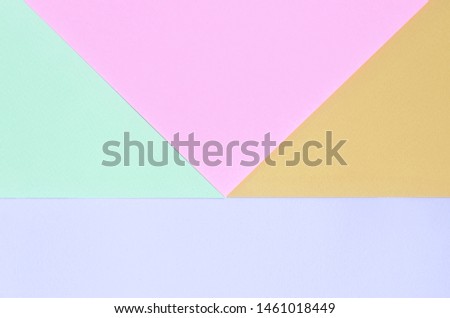 Texture background of fashion pastel colors. Pink, violet, orange and blue geometric pattern papers.