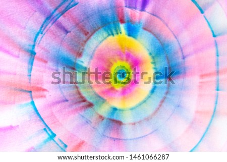 Colorful Abstract Psychedelic Permanent Marker Alcohol Tie Dye Color Bleed Circle, Target Design Pattern.