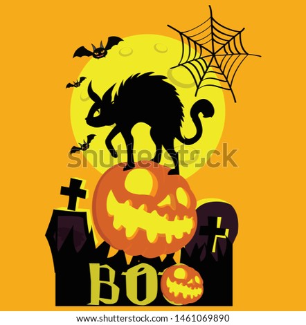 Happy Boo for halloween, Typography T-shirt design or Vector or Trendy design or christmas or fishing design or Printing design or Banner or Poster. - Vector