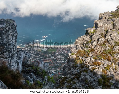 Camps Bay view from Table Mountain Royalty-Free Stock Photo #1461084128