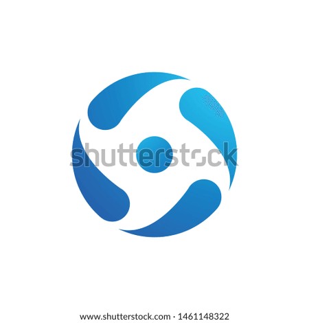 Abstract curved shape logo template vector icon design