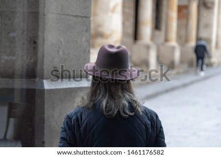 The man in the hat  