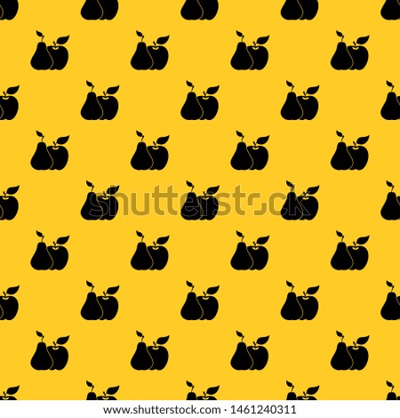 Apple and pear pattern seamless vector repeat geometric yellow for any design