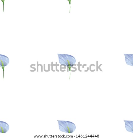 Blue Anthurium Tailflower. Vector illustration. Seamless background pattern. Floral botanical flower. Wild leaf wildflower isolated. Exotic tropical hawaiian jungle. Fabric wallpaper print texture.