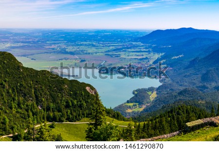 The view from the Herzogstand on the beautiful Kochelsee