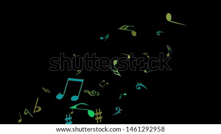 Musical Signs. Modern Background with Notes. Vector Element for Musical Poster, Banner, Advertising, Card. Minimalistic Simple Background.
