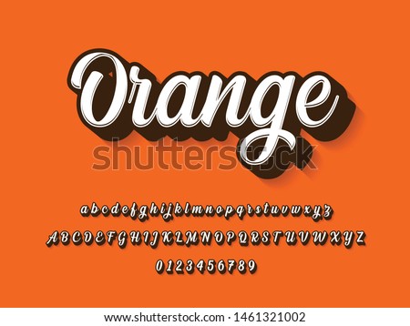 Font. Modern Typography Lettering Font and Alphabet Royalty-Free Stock Photo #1461321002