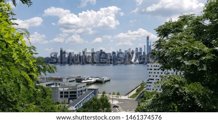 Photo of New York City taken by the Hoboken Waterfront Bay.