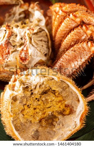 Japanese cuisine boiled fresh crab