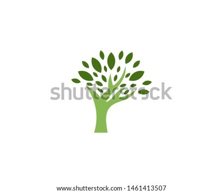 Tree logo leaf vector icon 
