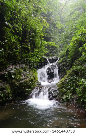 Lawe Waterfall located at Ungaran, Semarang District, Central Java, Indonesia