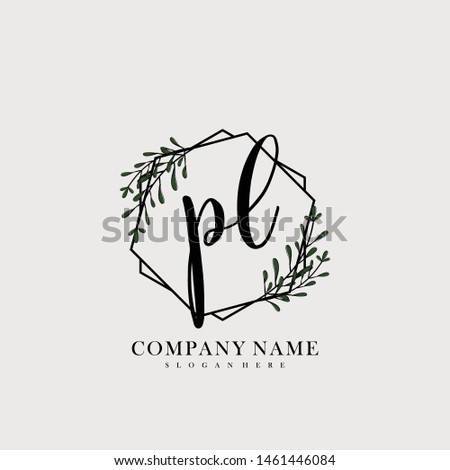 PL Initial beauty floral logo template