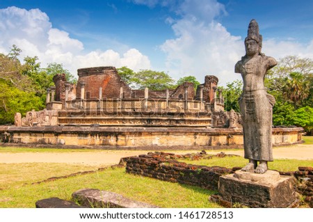 Vatadage (Round House) of Polonnaruwa ruin Unesco world heritage on Sri Lanka.