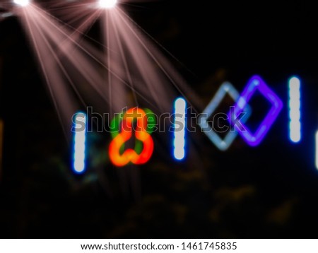 Abstract blurred color light, bokeh background.