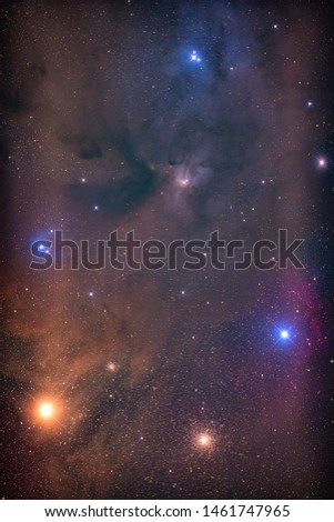 Star field and nebulae in Rho Ophiuchus Captured