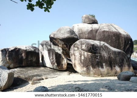 stone on the coast of Bangka