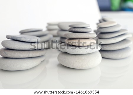 Round Stones isolated on a White Background