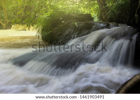 beautiful waterfall natural park at thailand 