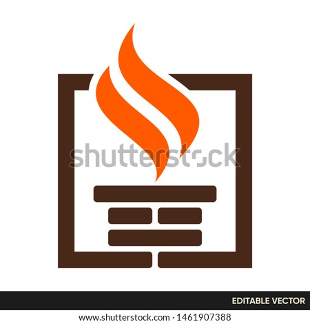 chimney icon logo vector object simple Royalty-Free Stock Photo #1461907388