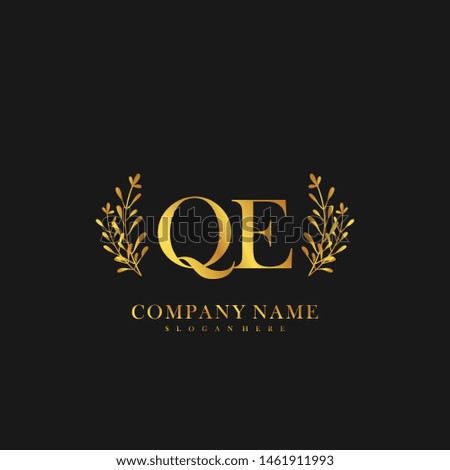 QE Initial beauty floral logo template