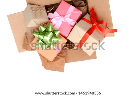 gift boxes collection on packing